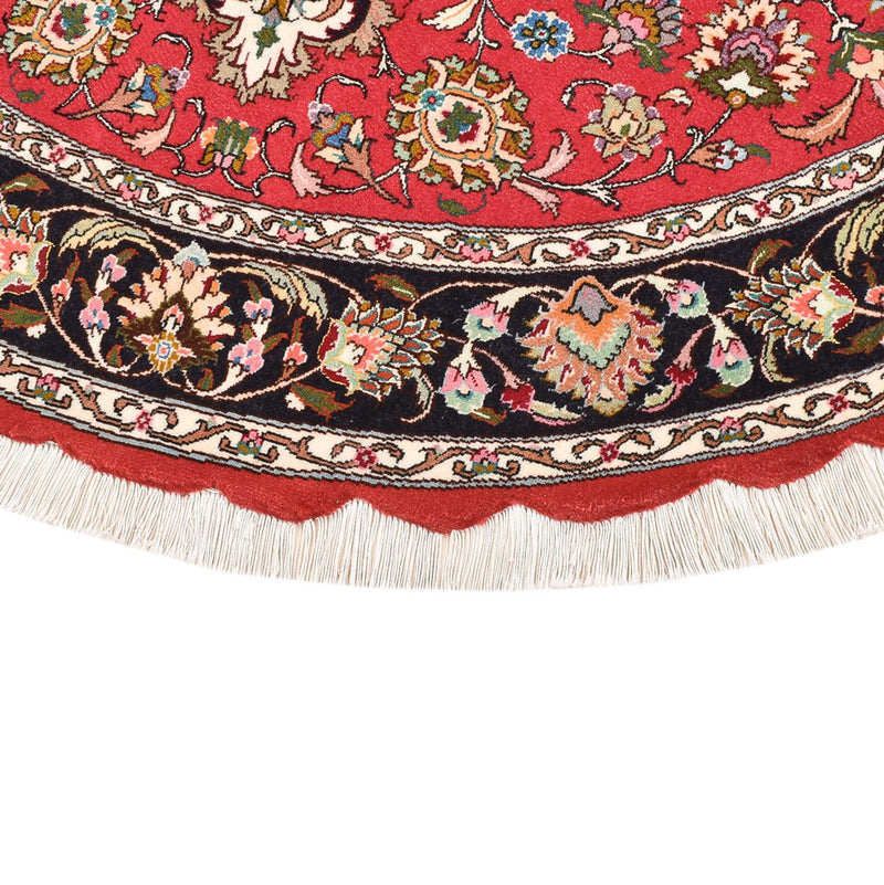 Täbriz - 50 Raj Teppich 150x150cm - Perserteppich - rot
