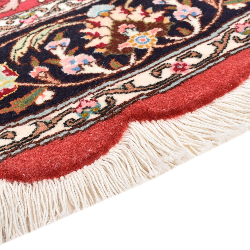 Täbriz - 50 Raj Teppich 150x150cm - Perserteppich - rot