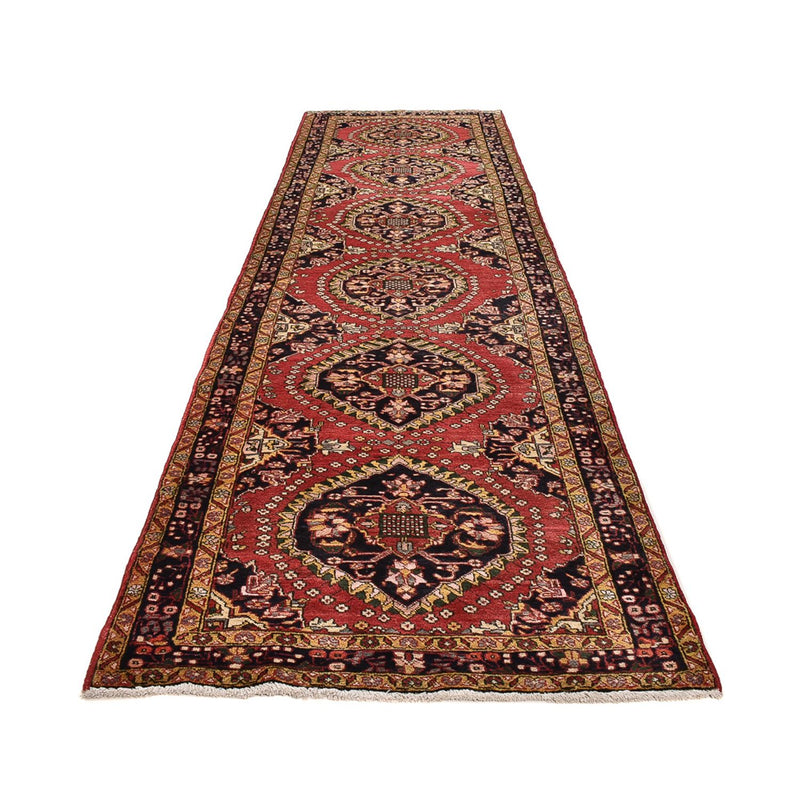 Hamadan Teppich 118x442cm - Perserteppich - hellrot