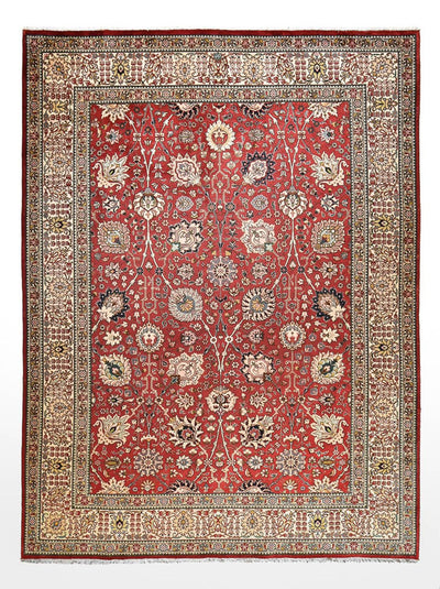 Täbriz - 40 Raj Teppich 292x390cm - Perserteppich - rot
