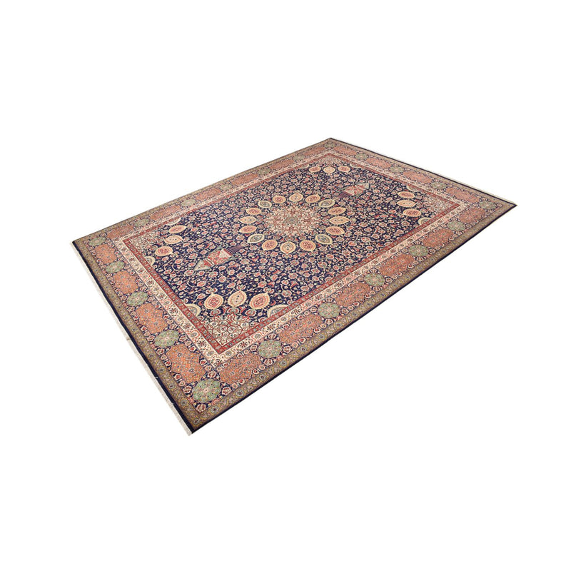Täbriz - 40 Raj Teppich 300x410cm - Perserteppich - dunkelblau