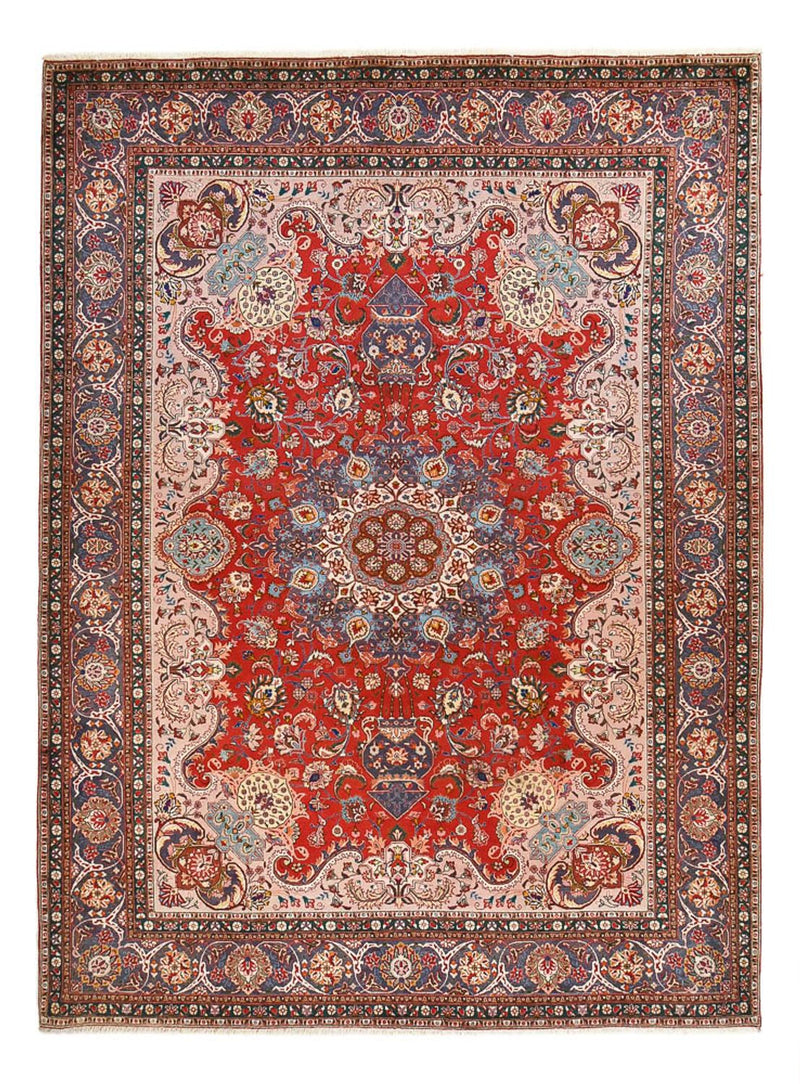 Täbriz - 40 Raj Teppich 300x408cm - Perserteppich - rot