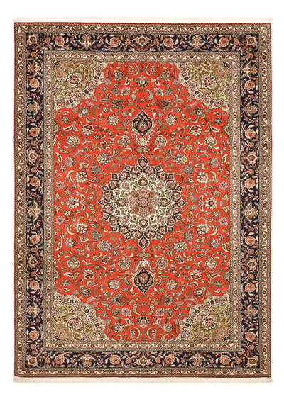 Täbriz - 50 Raj Teppich 208x295cm - Perserteppich - rot