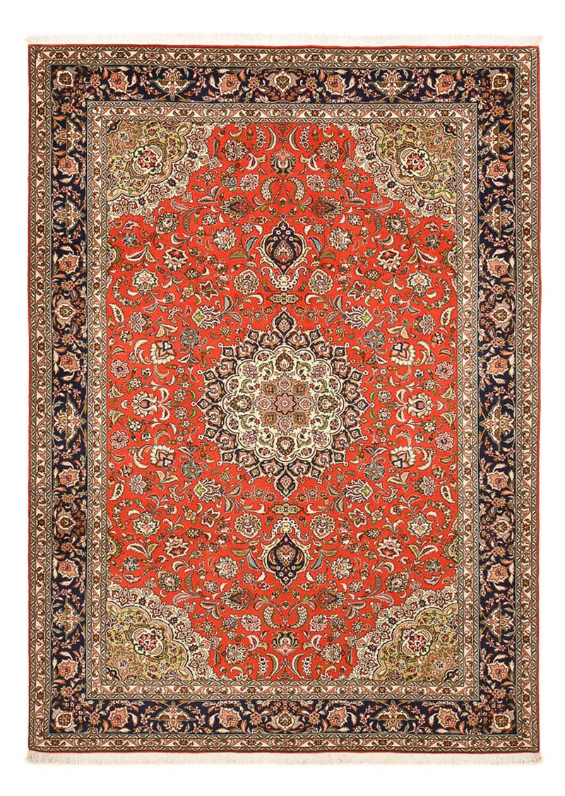 Täbriz - 50 Raj Teppich 208x295cm - Perserteppich - rot