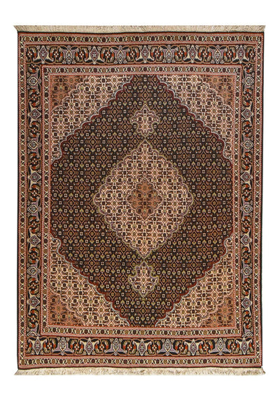 Täbriz - 40 Raj Teppich 148x207cm - Perserteppich - braun
