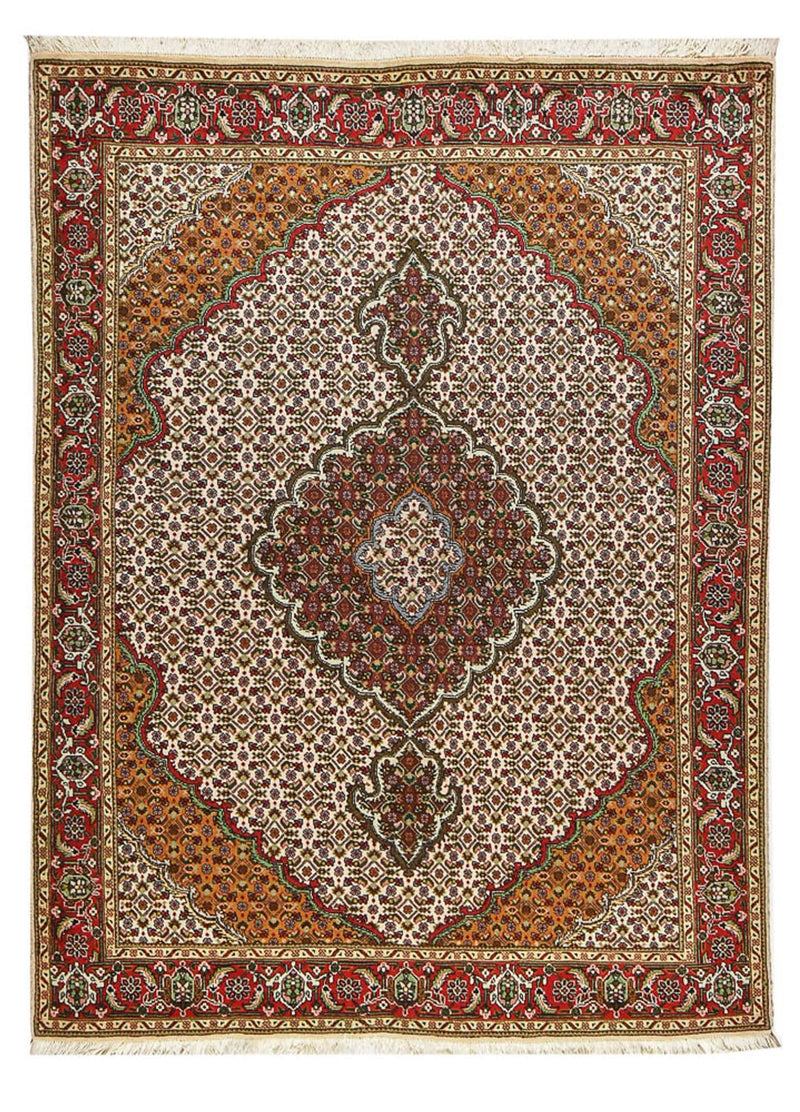 Täbriz - 40 Raj Teppich 150x198cm - Perserteppich - mehrfarbig