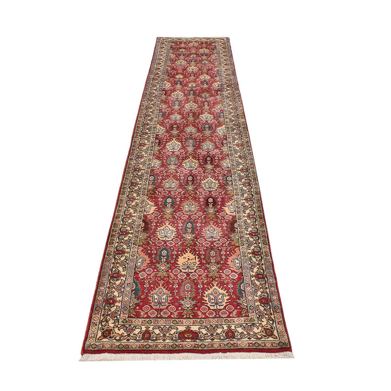 Täbriz - 40 Raj Teppich 80x408cm - Perserteppich - hellrot