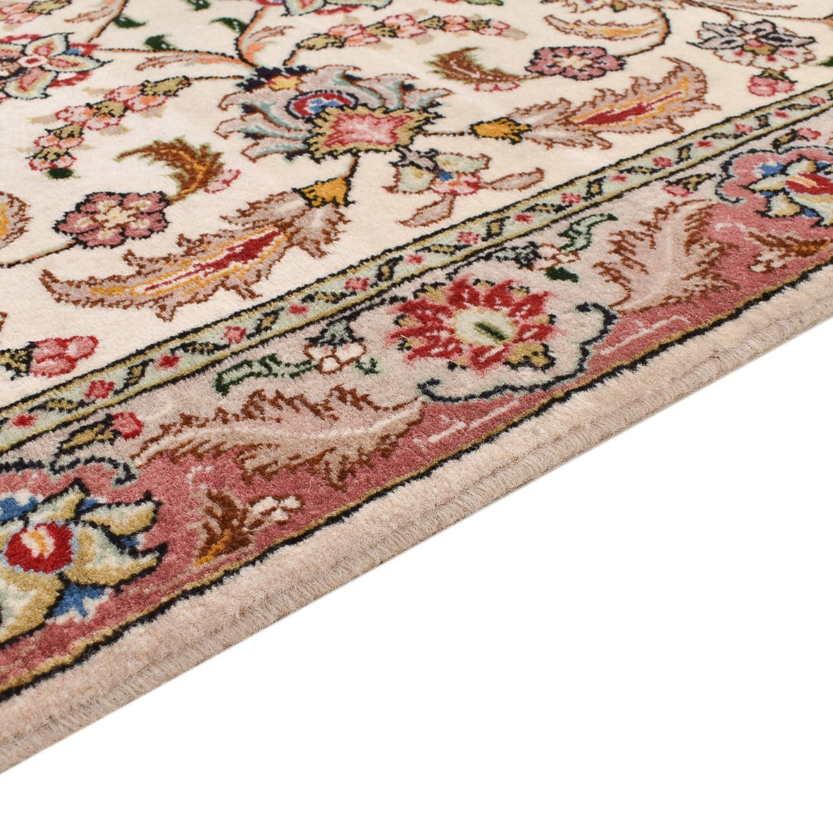 Täbriz - 50 Raj Teppich 69x297cm - Perserteppich - sand