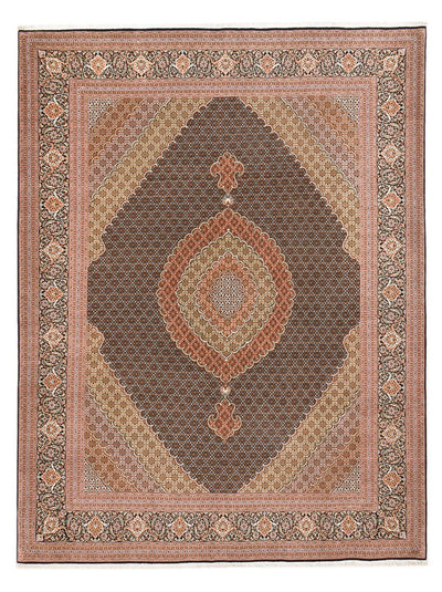 Täbriz - 50 Raj Teppich 302x394cm - Perserteppich - dunkelbeige