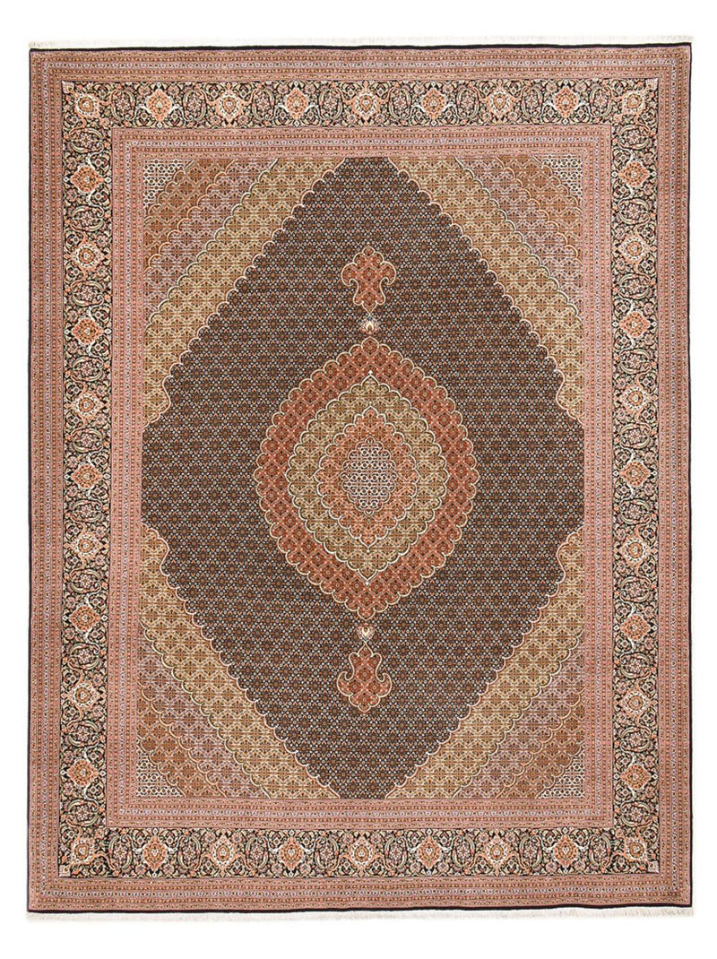 Täbriz - 50 Raj Teppich 302x394cm - Perserteppich - dunkelbeige