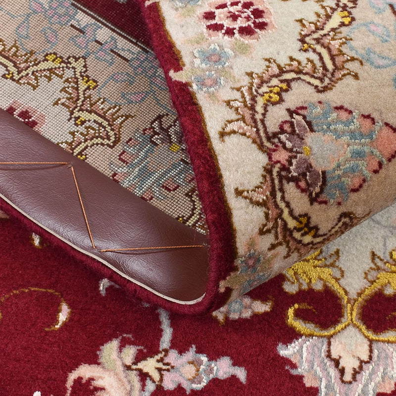 Täbriz - 50 Raj Teppich 80x198cm - Perserteppich - rot