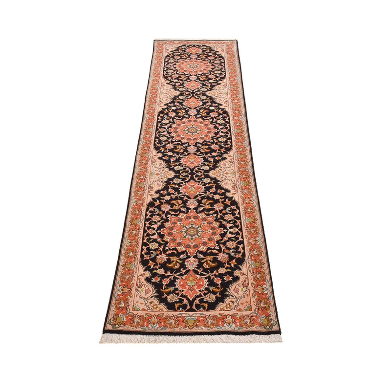 Täbriz - 50 Raj Teppich 69x288cm - Perserteppich - dunkelblau