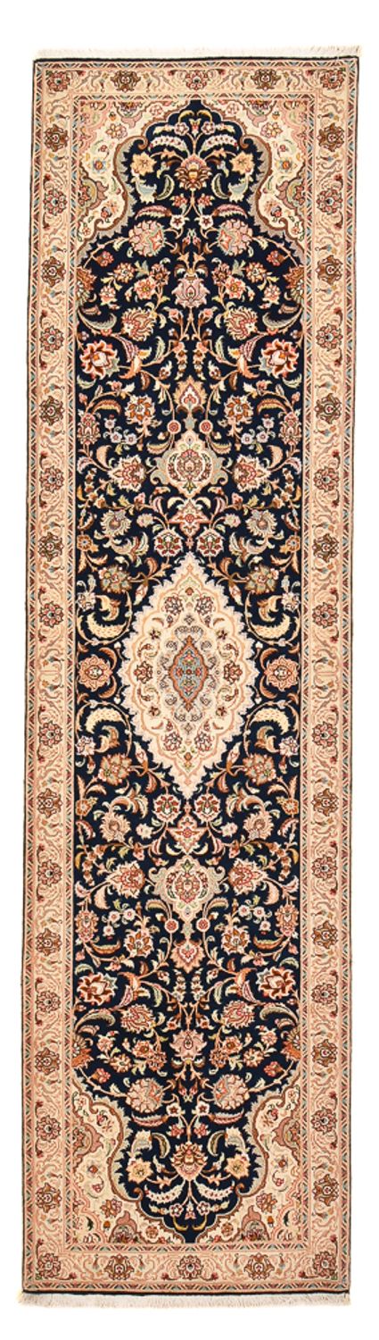 Täbriz - 50 Raj Teppich 83x310cm - Perserteppich - dunkelblau