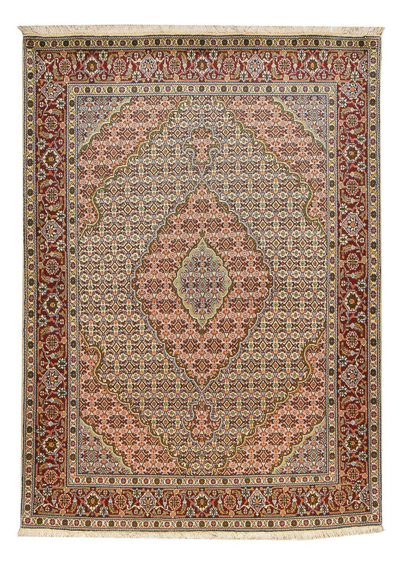 Täbriz - 40 Raj Teppich 150x209cm - Perserteppich - sand