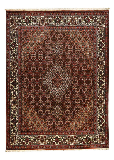 Täbriz - 40 Raj Teppich 147x200cm - Perserteppich - dunkelrot