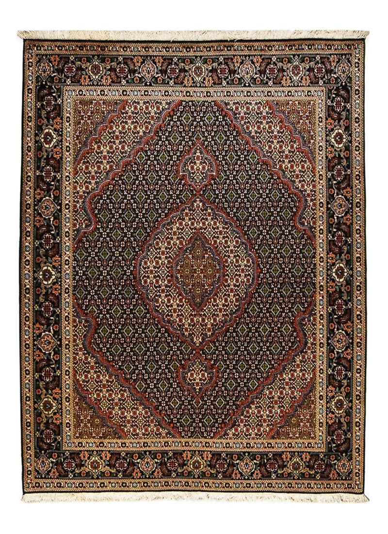 Täbriz - 40 Raj Teppich 150x202cm - Perserteppich - dunkelblau