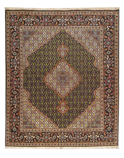 Täbriz - 40 Raj Teppich 153x183cm - Perserteppich - sand