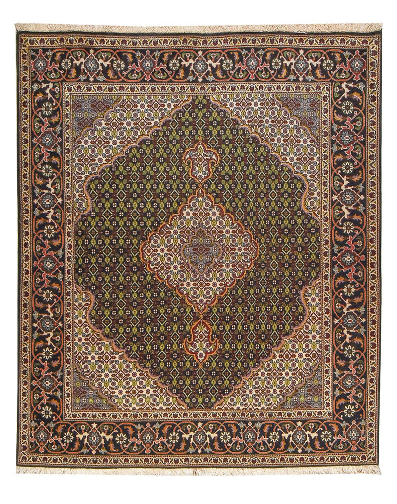 Täbriz - 40 Raj Teppich 153x183cm - Perserteppich - sand