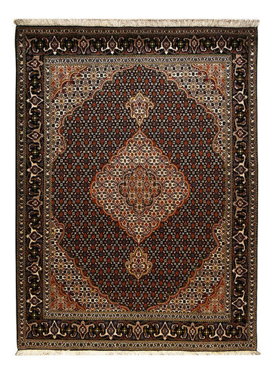 Täbriz - 40 Raj Teppich 154x210cm - Perserteppich - dunkelbraun