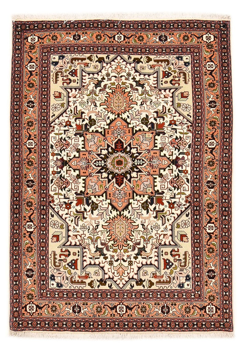 Täbriz - 50 Raj Teppich 105x149cm - Perserteppich - sand