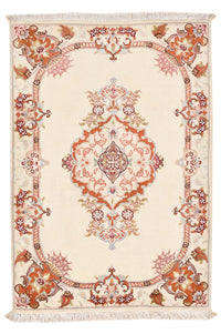Täbriz - 50 Raj Teppich 60x90cm - Perserteppich - creme – product image