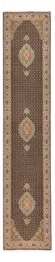 Täbriz - 50 Raj Teppich 82x393cm - Perserteppich - dunkelbeige