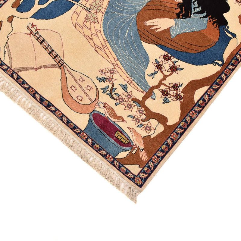 Täbriz - 50 Raj Teppich 76x122cm - Perserteppich - mehrfarbig