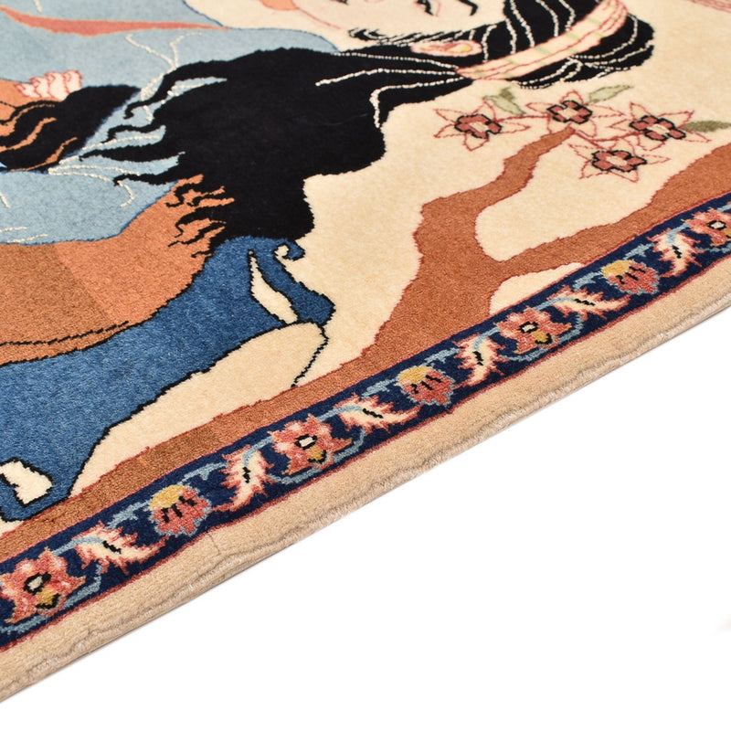 Täbriz - 50 Raj Teppich 76x122cm - Perserteppich - mehrfarbig
