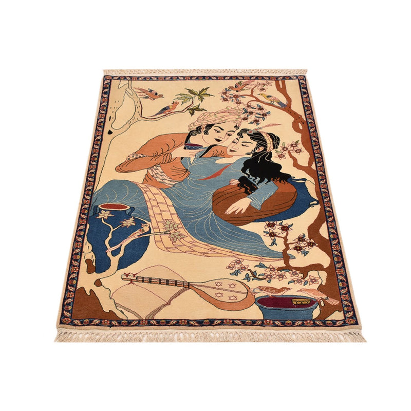 Täbriz - 50 Raj Teppich 76x122cm - Perserteppich - mehrfarbig