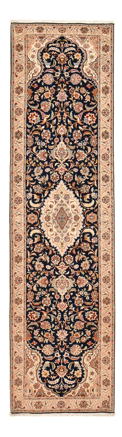 Täbriz - 50 Raj Teppich 82x310cm - Perserteppich - dunkelblau