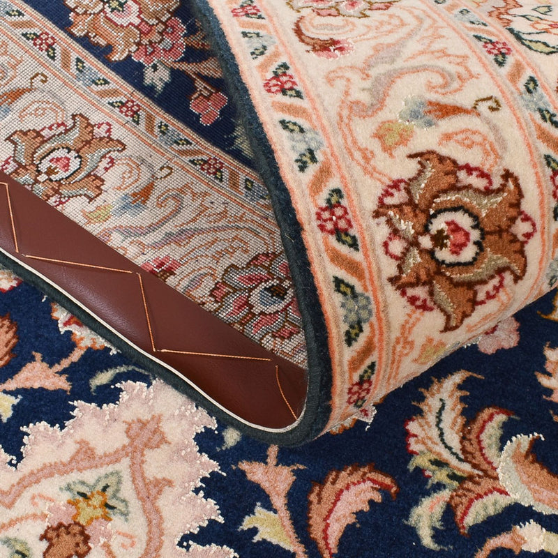 Täbriz - 50 Raj Teppich 82x310cm - Perserteppich - dunkelblau