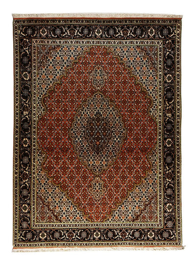 Täbriz - 40 Raj Teppich 150x206cm - Perserteppich - rot