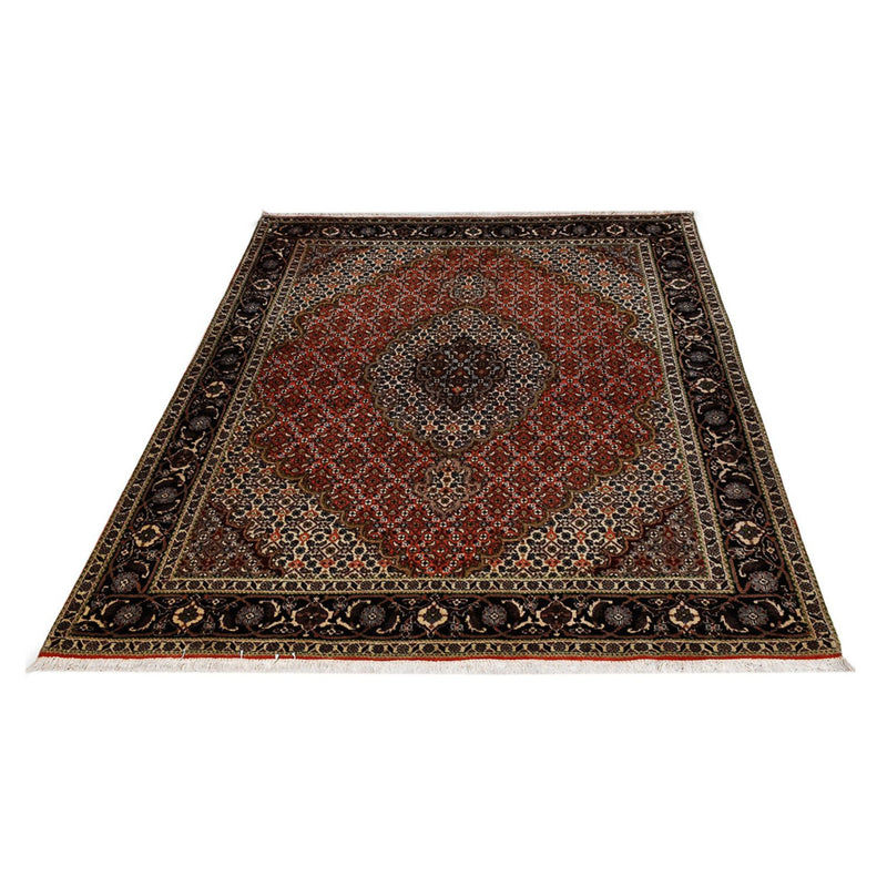 Täbriz - 40 Raj Teppich 150x206cm - Perserteppich - rot