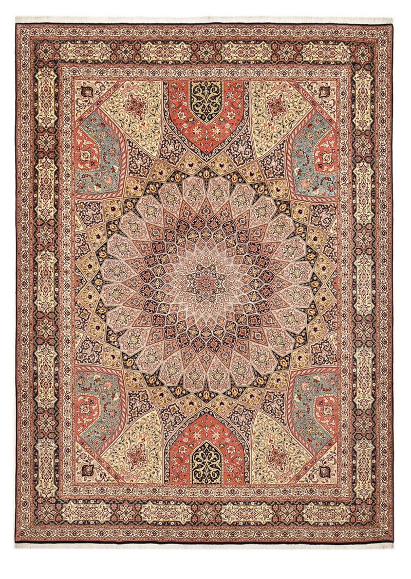 Täbriz - 50 Raj Teppich 298x396cm - Perserteppich - dunkelbeige