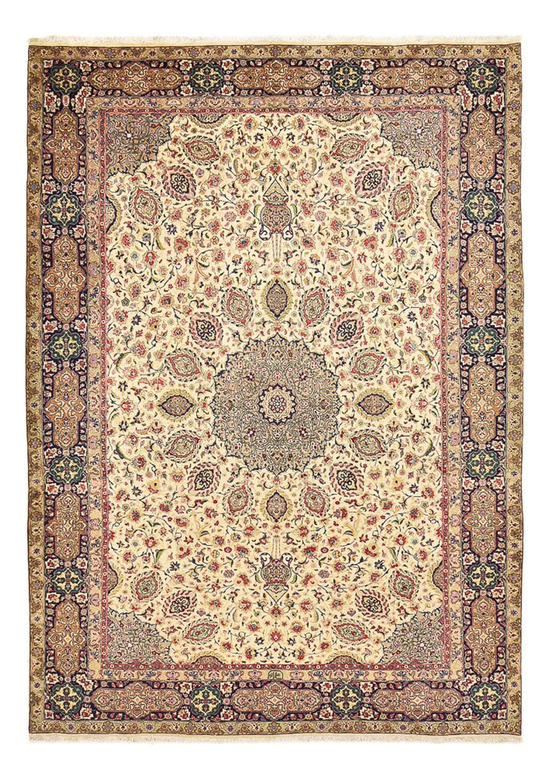 Täbriz - 50 Raj Teppich 235x336cm - Perserteppich - beige