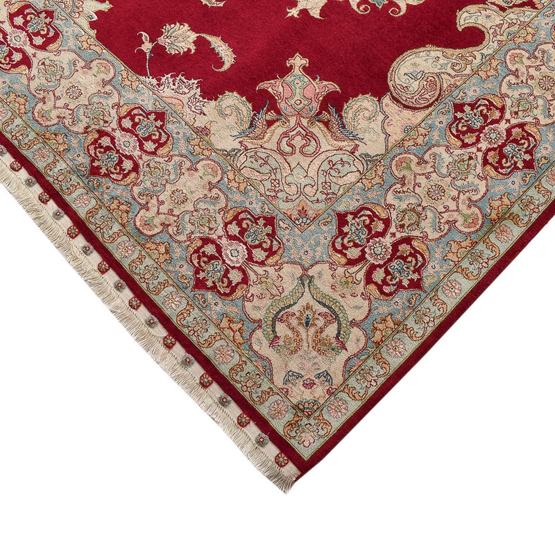 Täbriz - 50 Raj Teppich 204x310cm - Perserteppich - rot