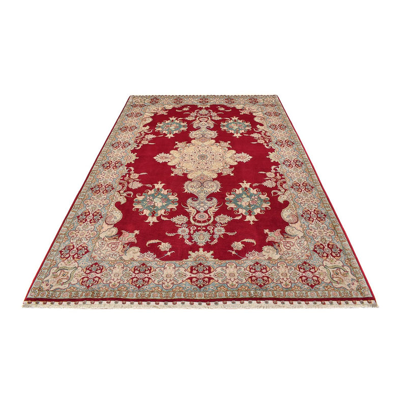Täbriz - 50 Raj Teppich 204x310cm - Perserteppich - rot