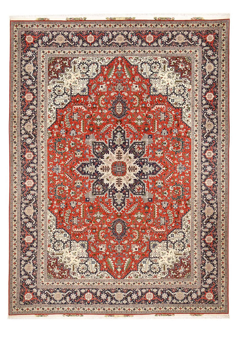 Täbriz - 50 Raj Teppich 302x403cm - Perserteppich - rot