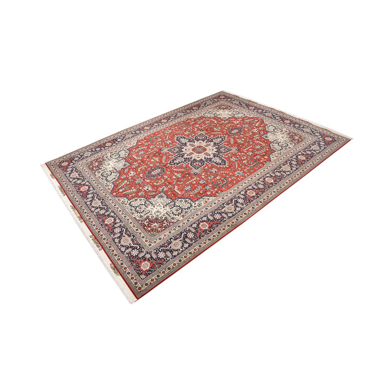 Täbriz - 50 Raj Teppich 302x403cm - Perserteppich - rot