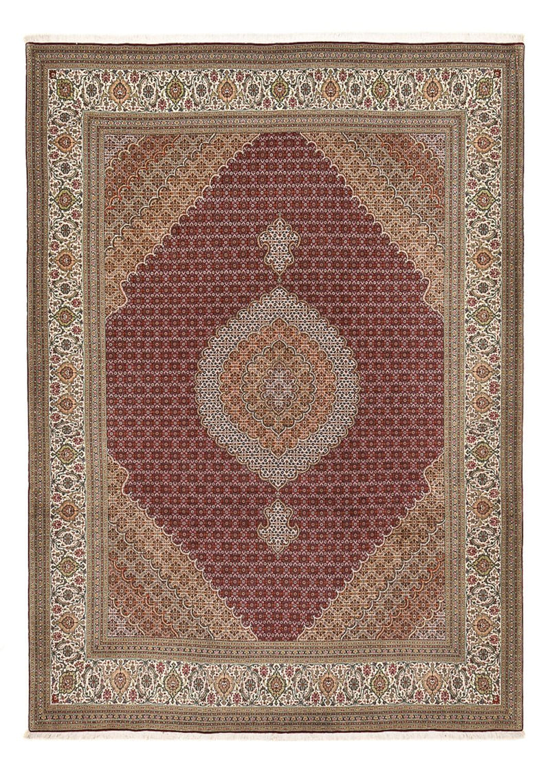 Täbriz - 50 Raj Teppich 250x351cm - Perserteppich - bordeauxrot