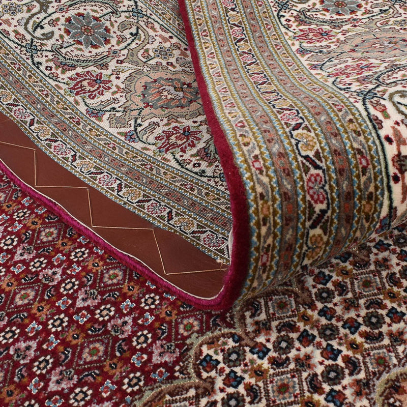 Täbriz - 50 Raj Teppich 250x351cm - Perserteppich - bordeauxrot