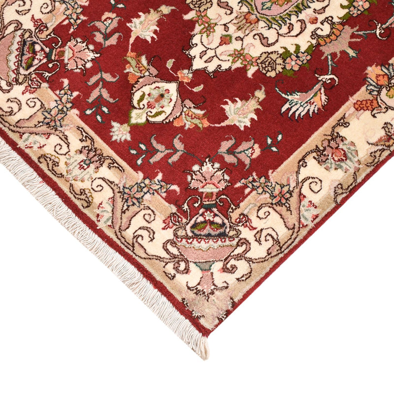 Täbriz - 50 Raj Teppich 58x90cm - Perserteppich - rot