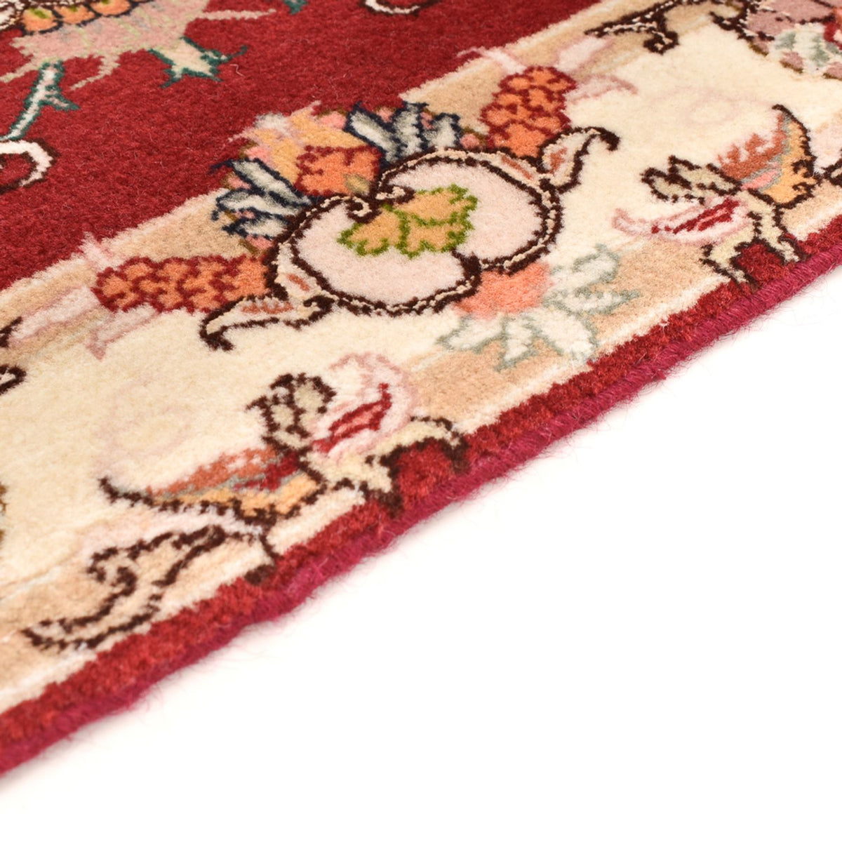 Täbriz - 50 Raj Teppich 58x90cm - Perserteppich - rot