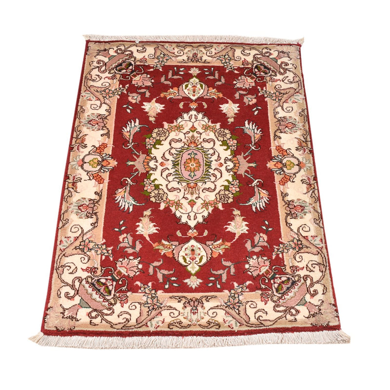 Täbriz - 50 Raj Teppich 58x90cm - Perserteppich - rot