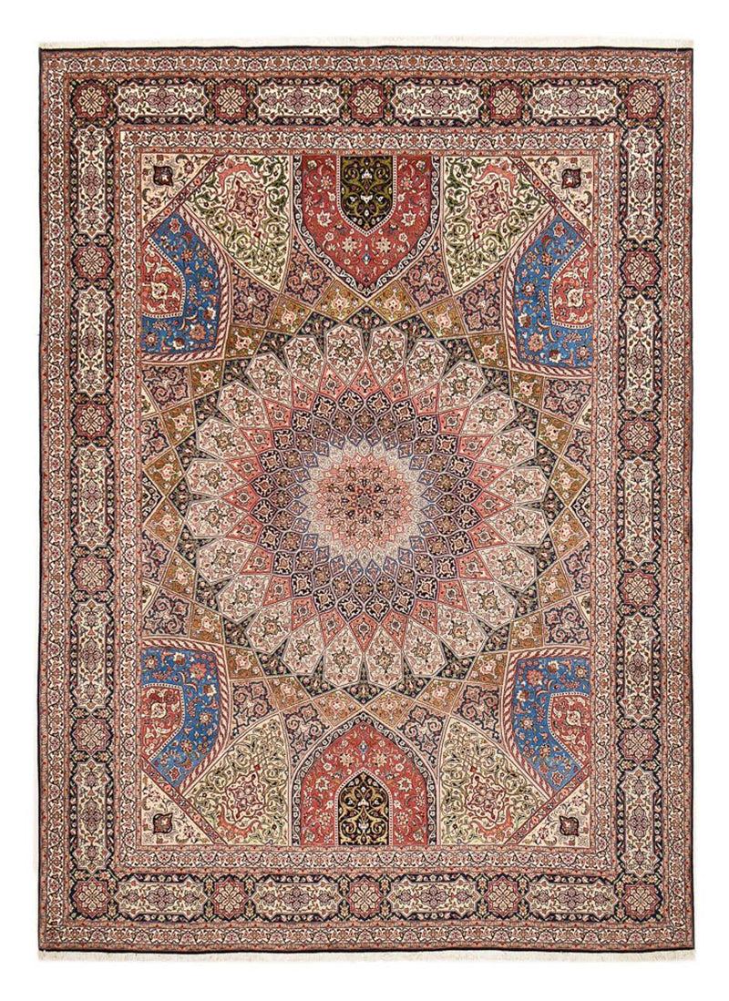 Täbriz - 50 Raj Teppich 302x411cm - Perserteppich - mehrfarbig