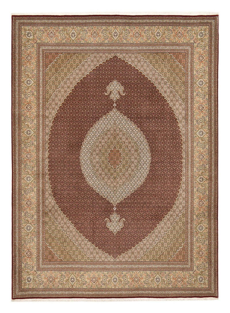 Täbriz - 50 Raj Teppich 301x407cm - Perserteppich - dunkelbeige