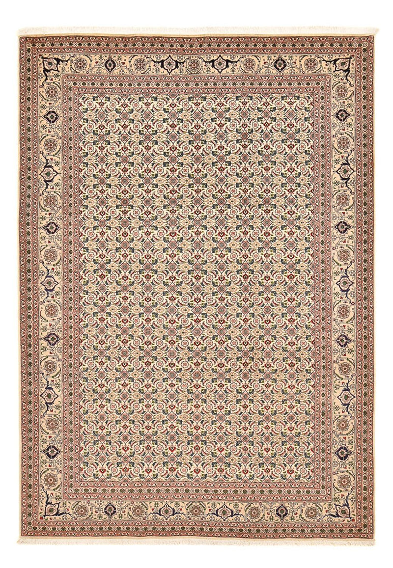 Täbriz - 50 Raj Teppich 198x288cm - Perserteppich - sand