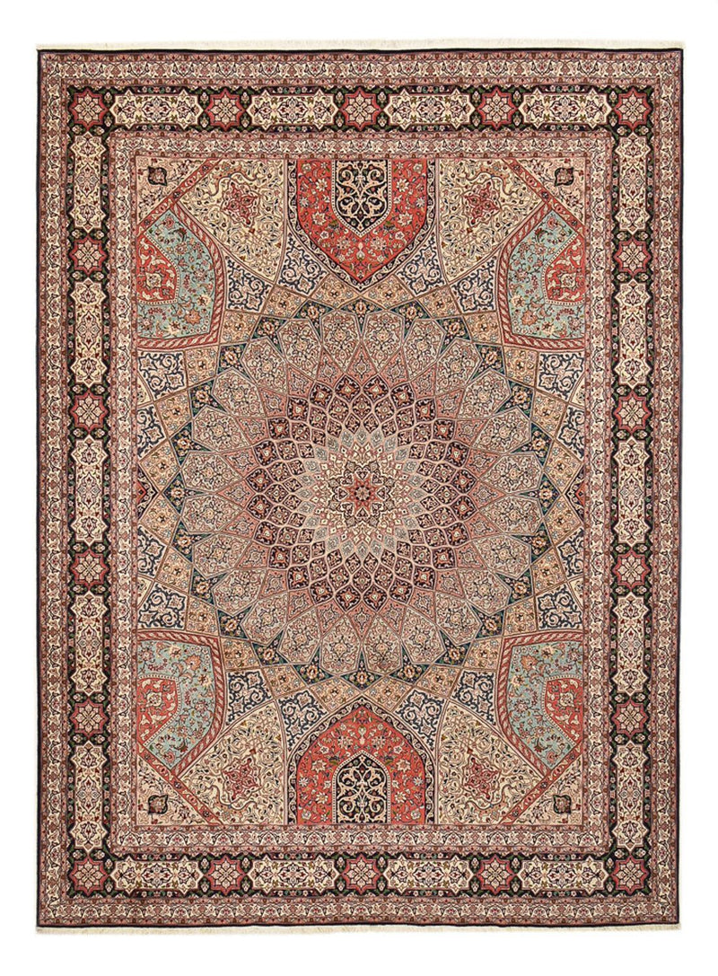 Täbriz - 50 Raj Teppich 303x400cm - Perserteppich - dunkelbeige