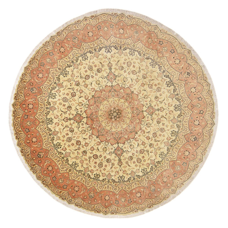 Täbriz - 60 Raj Teppich 310x310cm - Perserteppich - beige