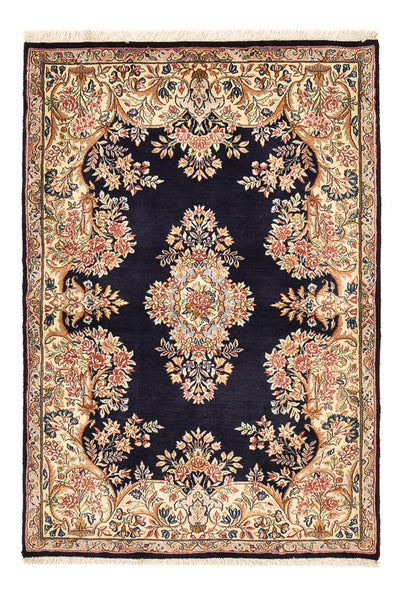 Rafsanjan Teppich 100x150cm - Perserteppich - dunkelblau